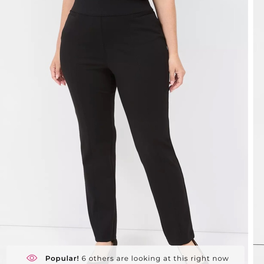 Lane Bryant Allie Black Tapered Leg Dress Pants 16